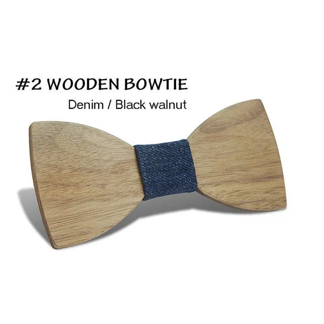 Simple Pajaritas Hardwood Bow Tie - Free Shipping