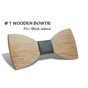 Simple Pajaritas Hardwood Bow Tie - Free Shipping