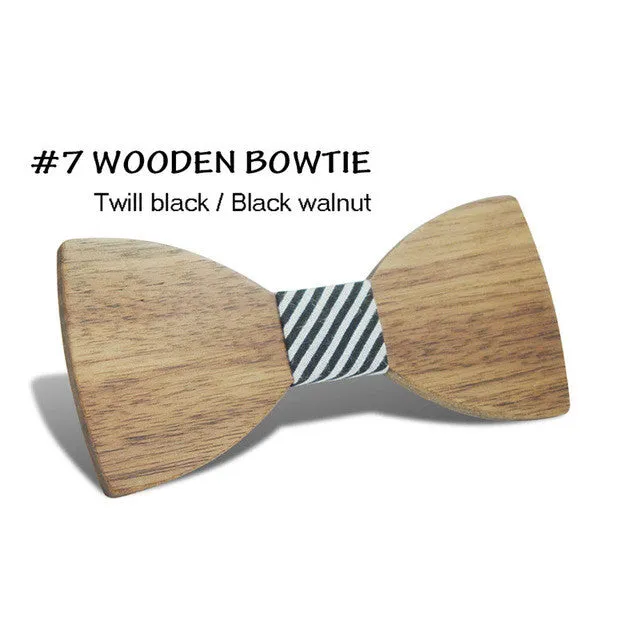 Simple Pajaritas Hardwood Bow Tie - Free Shipping