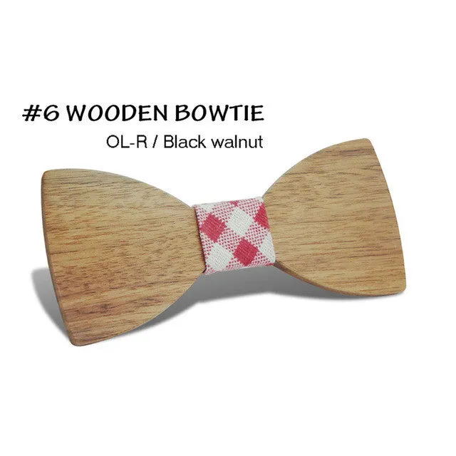 Simple Pajaritas Hardwood Bow Tie - Free Shipping