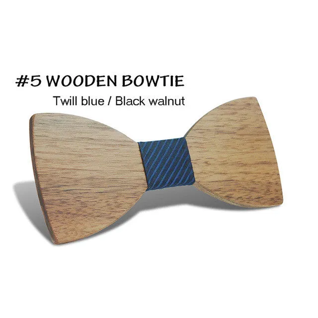 Simple Pajaritas Hardwood Bow Tie - Free Shipping