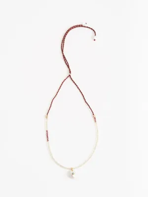 simple pearl necklace - lemon