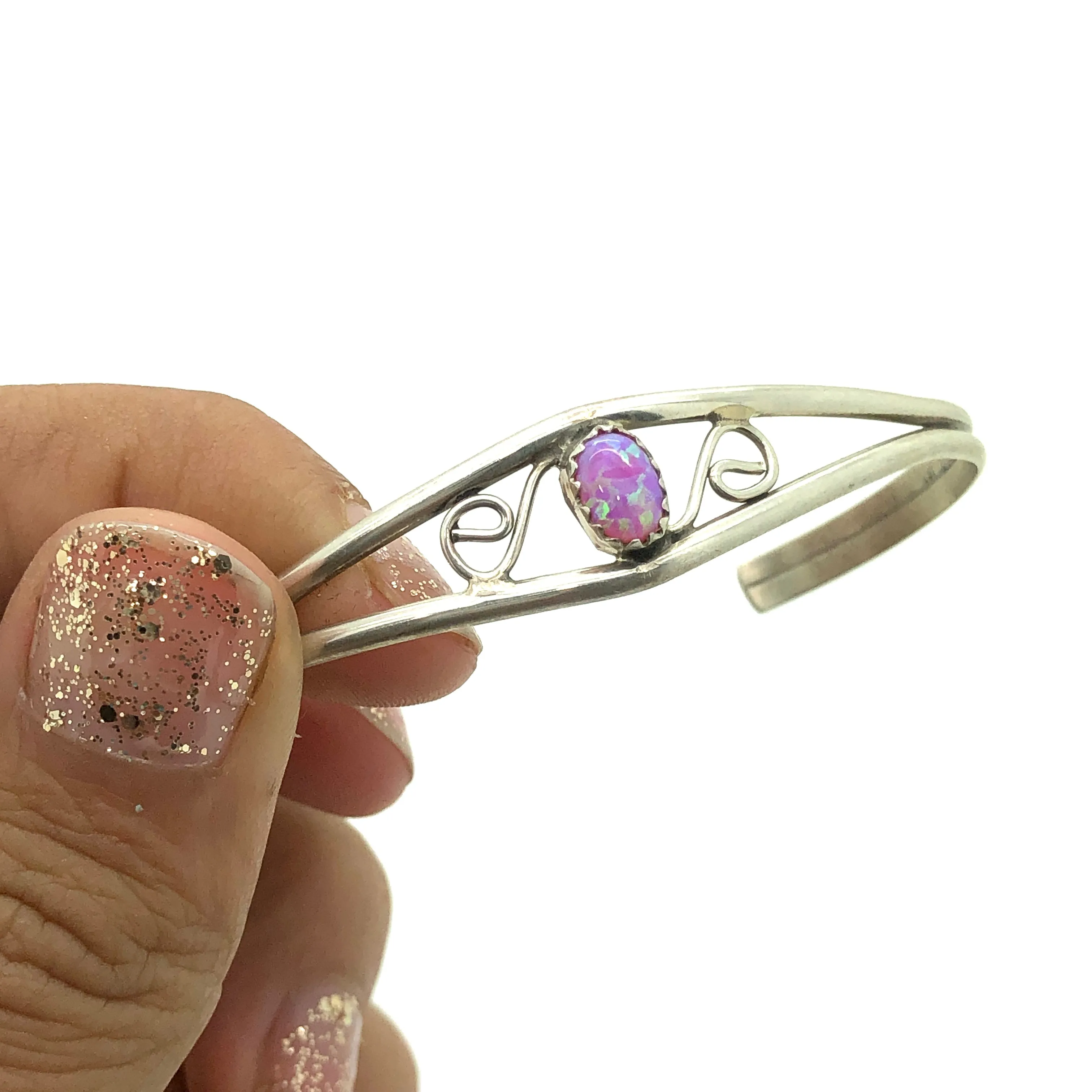 Simple Pink Opal Bracelet