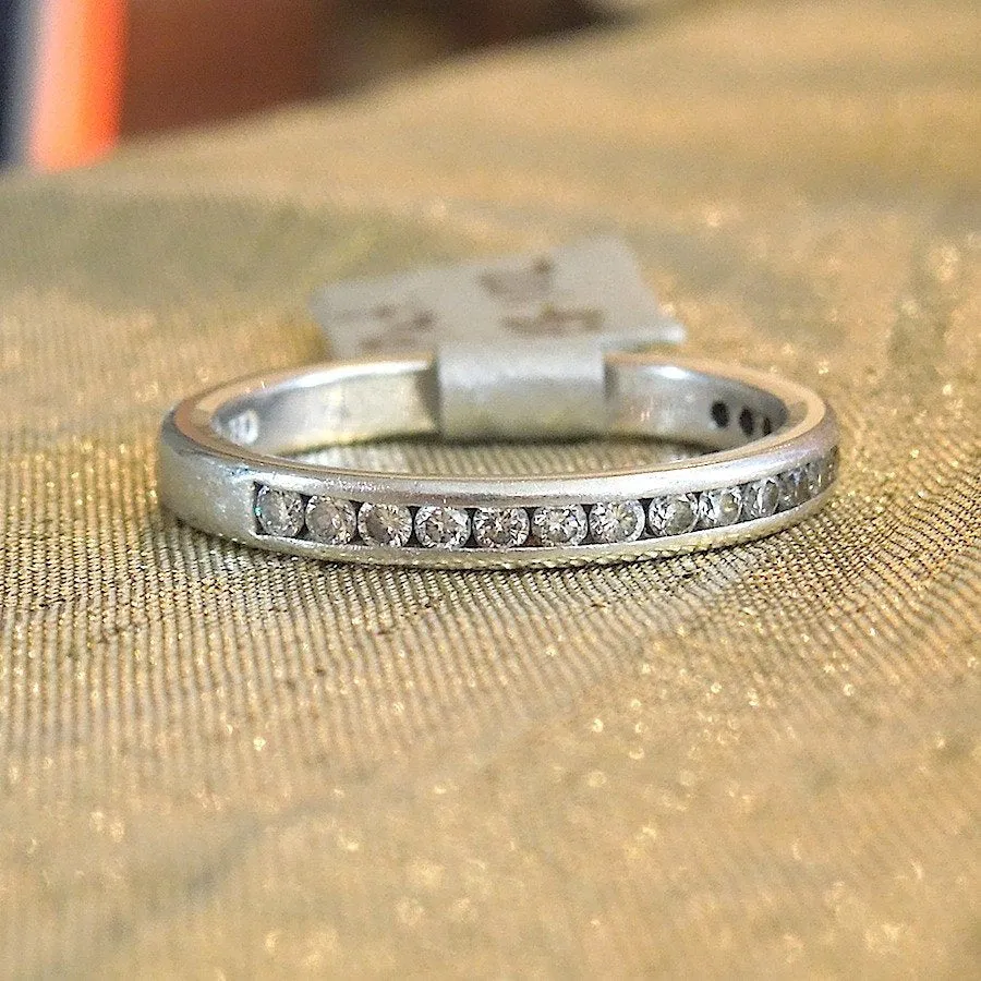 Simple Platinum and Diamond Band