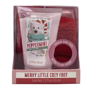 Simple Pleasures Ultra Plush Socks & Foot Cream Set - Peppermint
