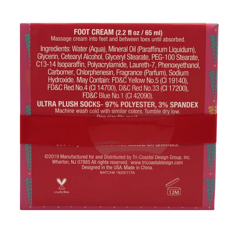 Simple Pleasures Ultra Plush Socks & Foot Cream Set - Peppermint