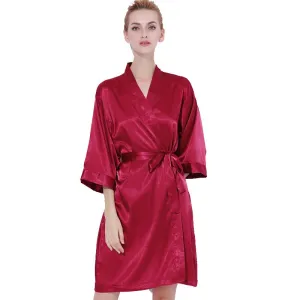 Simple Satin Robes 3019 BURGUNDY