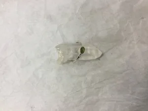 Simple Silver Gemstone Ring - Oval Faceted Peridot