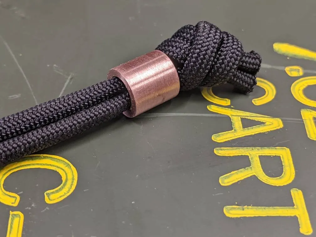 Simple Small Copper Lanyard Bead with Free Paracord Lanyard