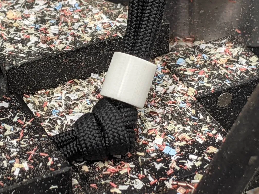 Simple Small White G10 Lanyard Bead with Free Paracord Lanyard