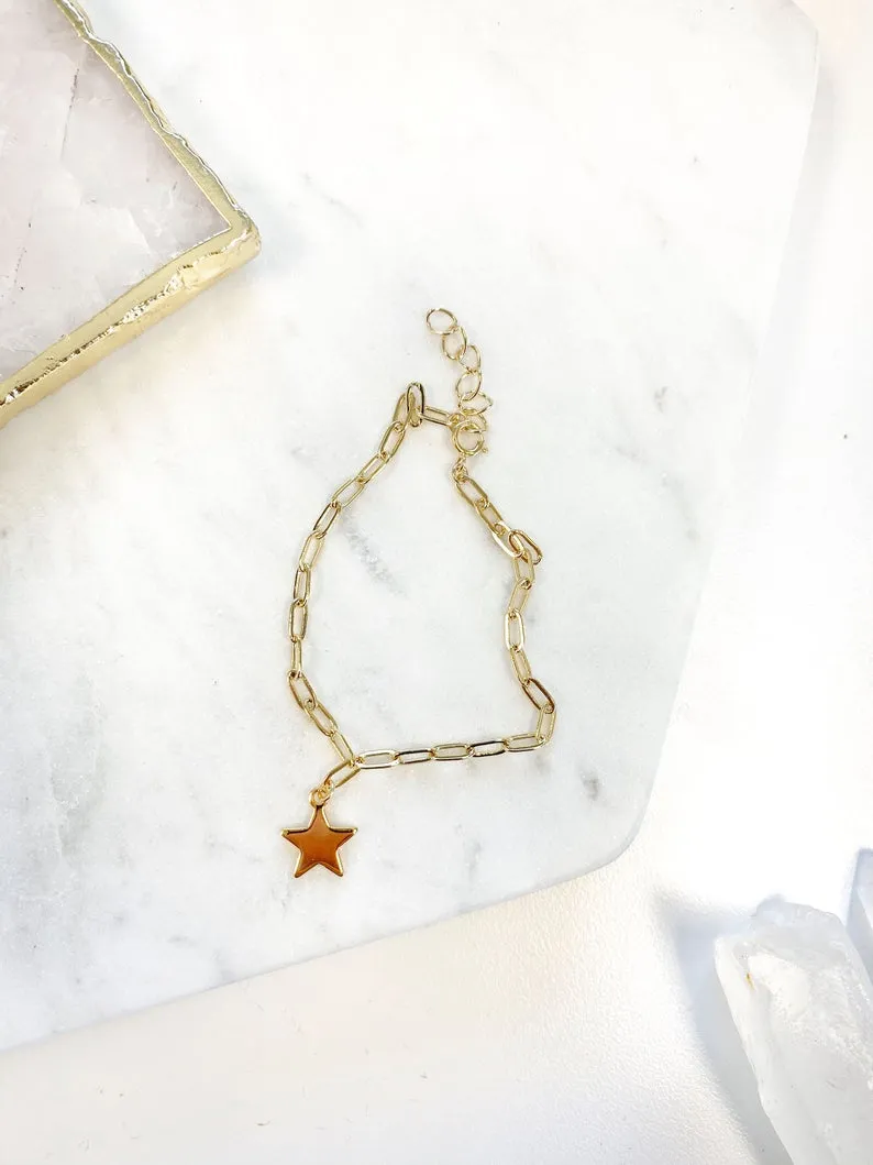Simple Star Paper Clip Bracelet
