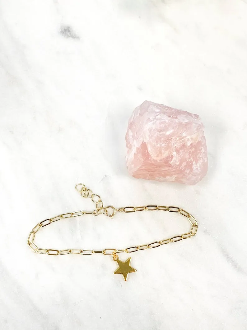 Simple Star Paper Clip Bracelet