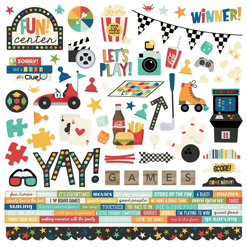 Simple Stories 12x12  Cardstock  Stickers  [Collection] - Family Fun