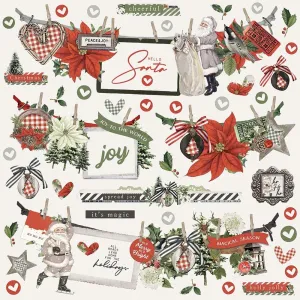 Simple Stories 12x12  Cardstock  Stickers  [Collection] - Simple Vintage Rustic Christmas Banner Stickers