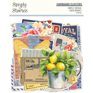 Simple Stories - Simple Vintage Linen Market - Chipboard Clusters