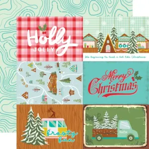 Simple Stories - Snow Pine Lodge - 12x12 Single Sheet - 4x6 Elements