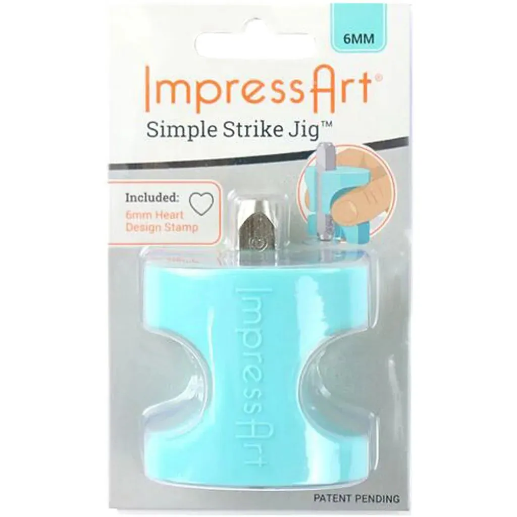 Simple Strike Jig   6mm Heart Stamp Motif Embossing Jewellery Making Supplies
