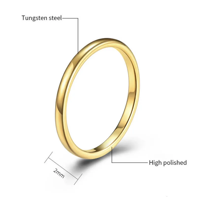 Simple Style Tungsten Ring