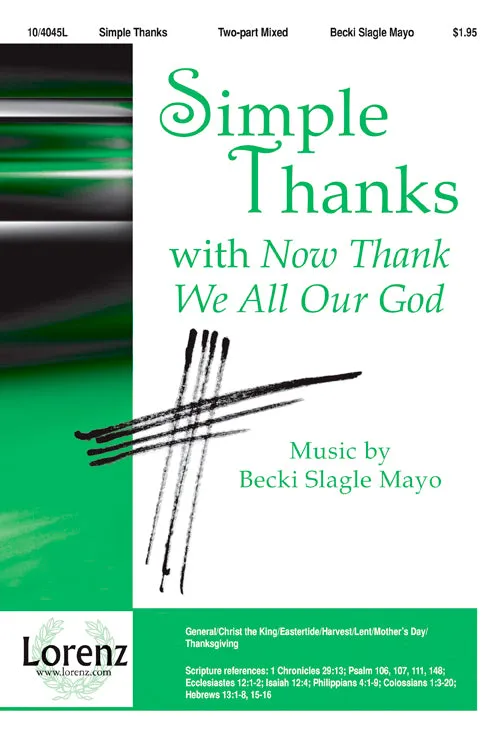 Simple Thanks (Two-part mixed)