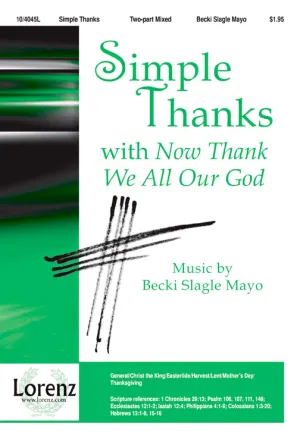 Simple Thanks (Two-part mixed)