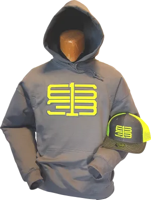 Six One 3 Interlok Hoodie Charcoal Blaze Yellow