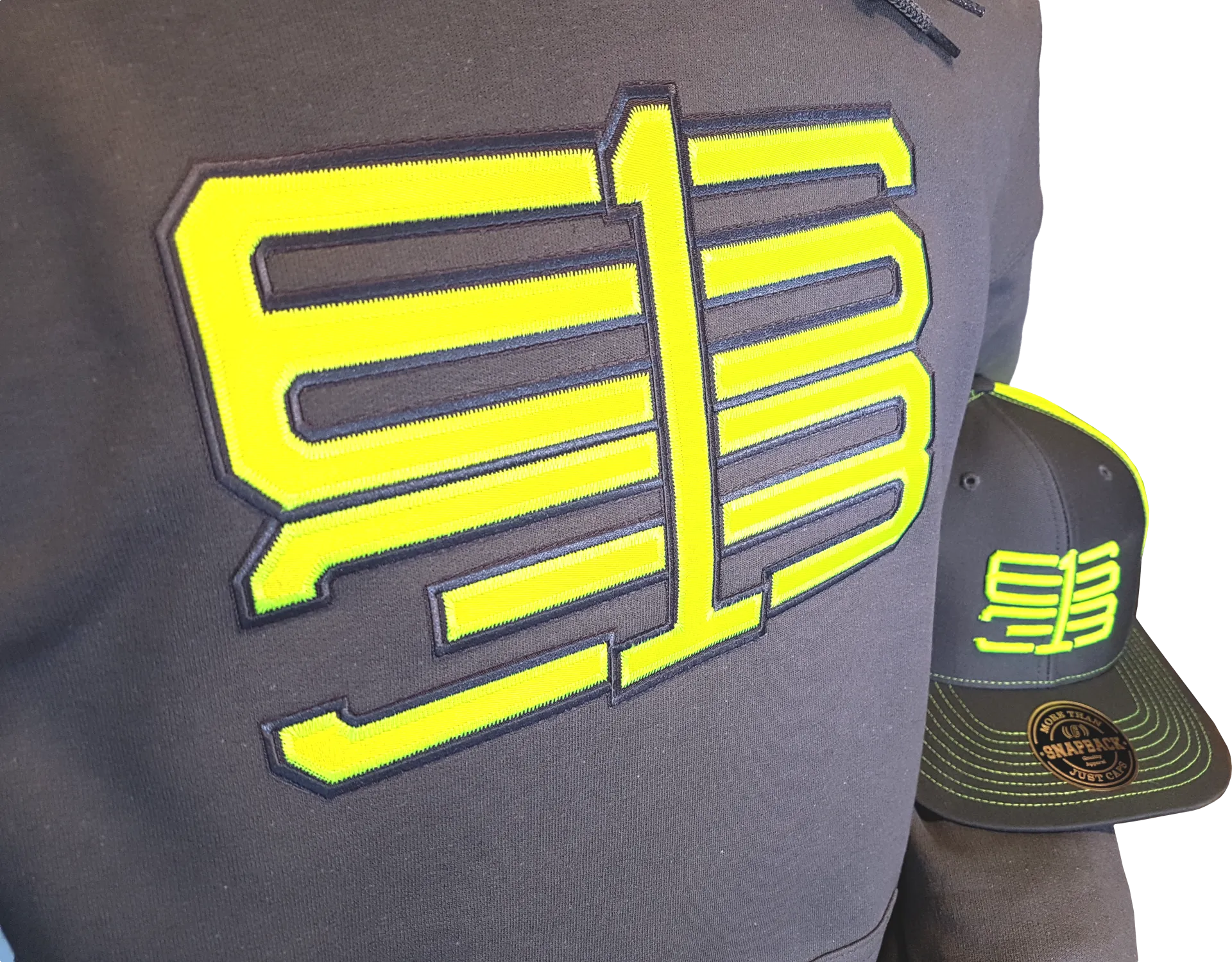 Six One 3 Interlok Hoodie Charcoal Blaze Yellow