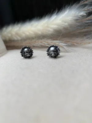 Skeleton Flower Stud