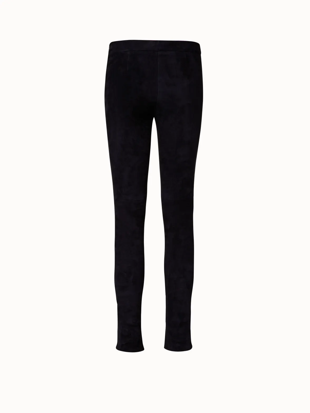 Skinny Lamb Suede Pants with Slits