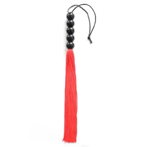 Smart Moves - Siliconen Flogger - 35 cm - Rood/Zwart