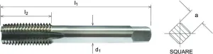 SOMTA Series 519 M18 x 2.5mm Left-Hand M Taper HSS Tap