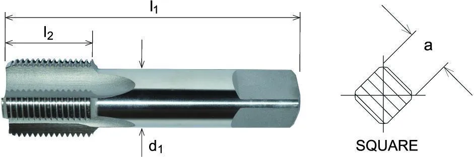 SOMTA - Series 571 HSS BSP-G Tap 1-1/4" Taper - Parallel Pipe Tap