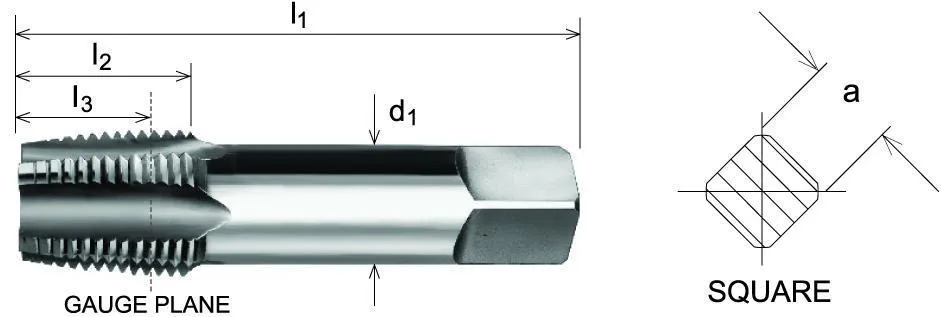 SOMTA - Series 585 HSS NPT Tap 1" (Bottoming Lead, Taper Form)
