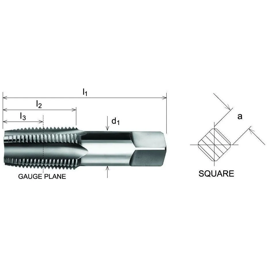 SOMTA - Series 585 HSS NPT Tap 3/8" (Bottoming Lead, Taper Form)