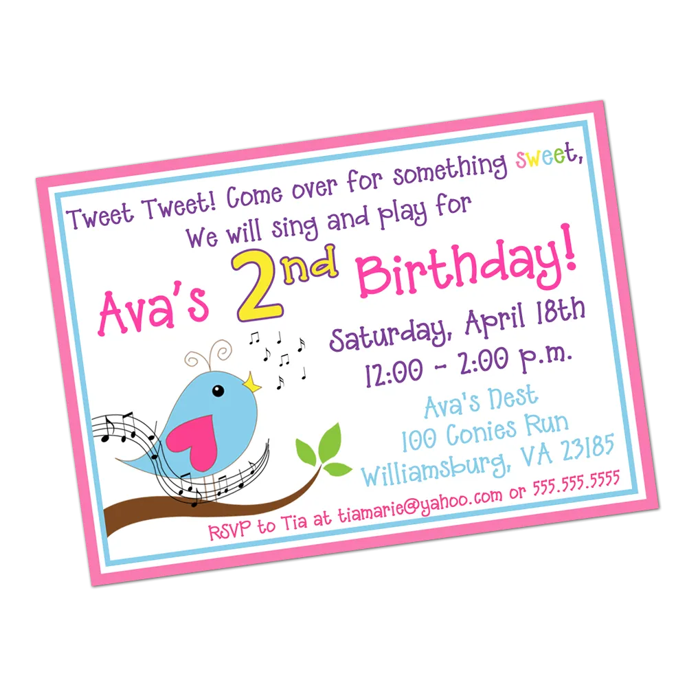 Songbird Digital Invitation