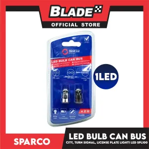 Sparco Led Bulb Can Bus SPL100 1LED Used for City Lights, Turn Signal & License Plate Light