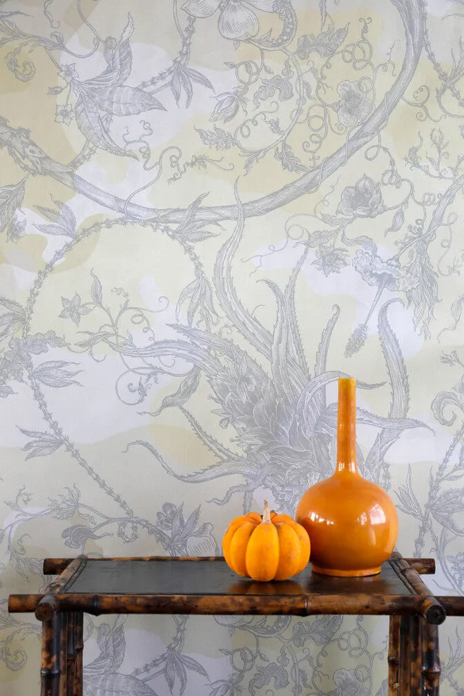 spike ginger camo faux suede wallpaper