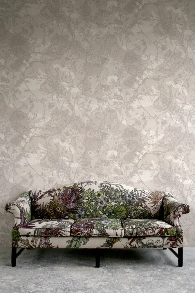 spike ginger camo faux suede wallpaper