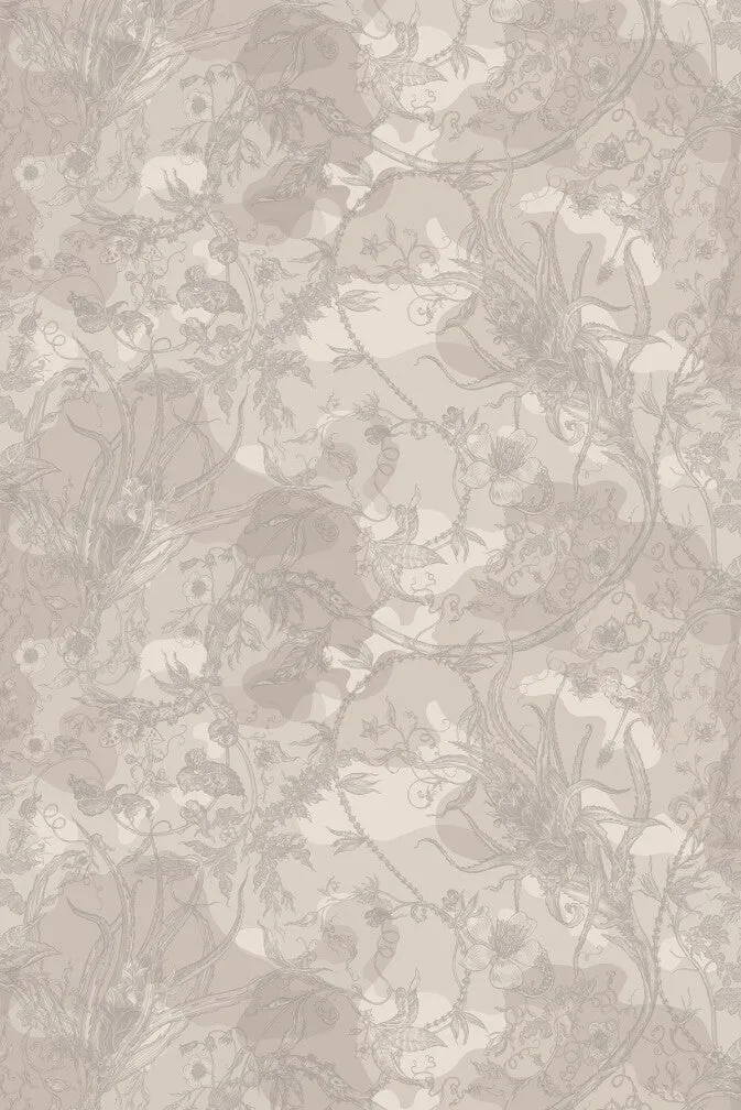 spike ginger camo faux suede wallpaper