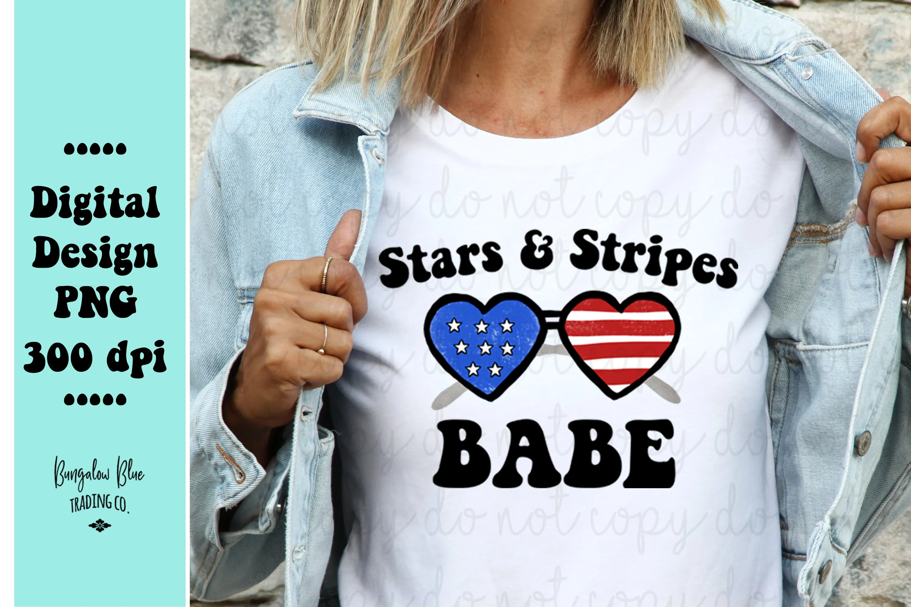 Stars & Stripes Babe  4th of July Sunglasses Digital Download