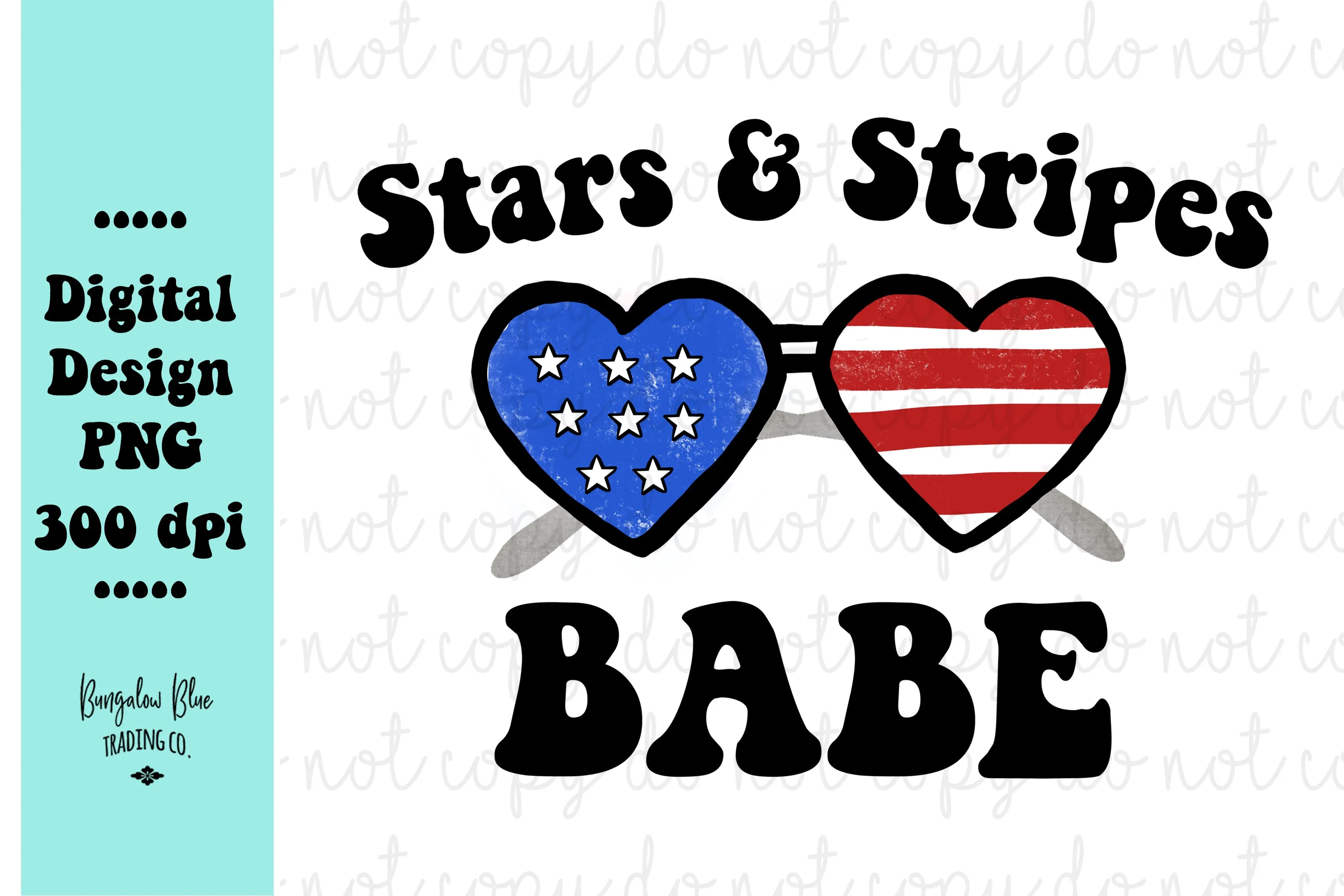 Stars & Stripes Babe  4th of July Sunglasses Digital Download