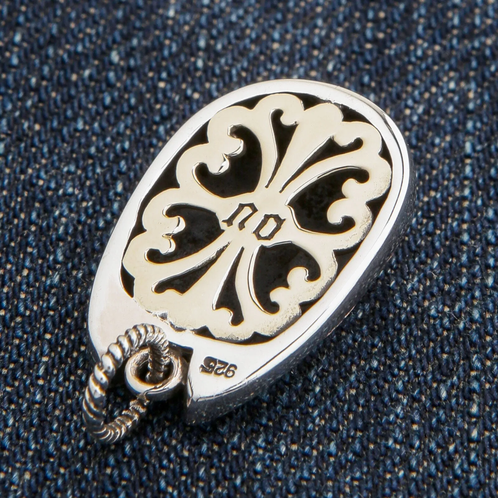 Sterling Silver Japanese Kitsune Fox Mask Pendant