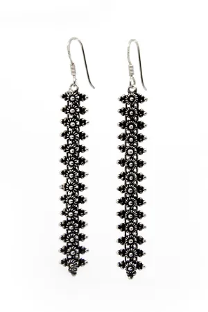Sterling Silver Laos Dangle Earrings