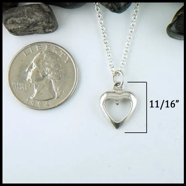 Sterling Simple Heart Pendant