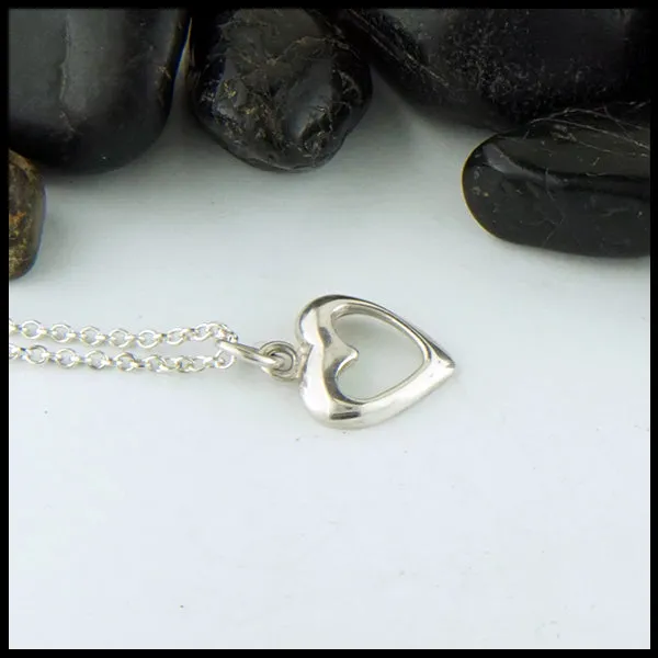 Sterling Simple Heart Pendant