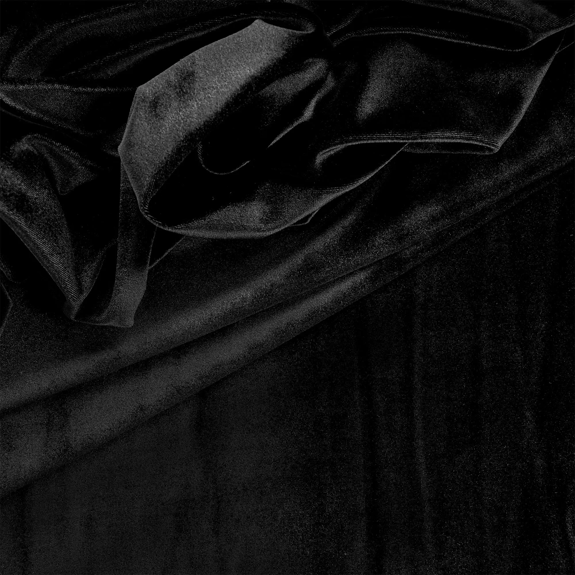 Stretch Velvet - Tuxedo