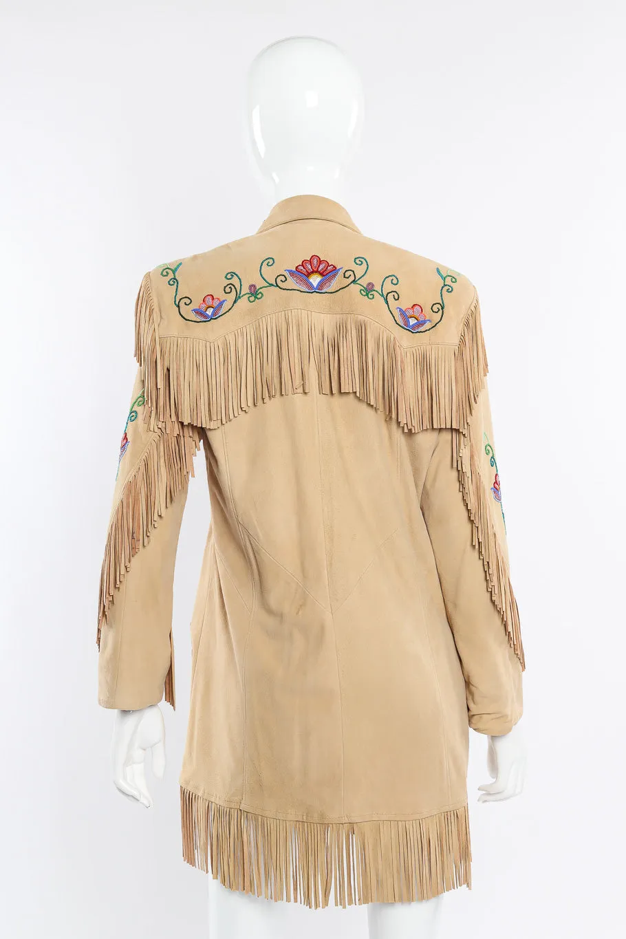 Suede Fringe Flower Jacket