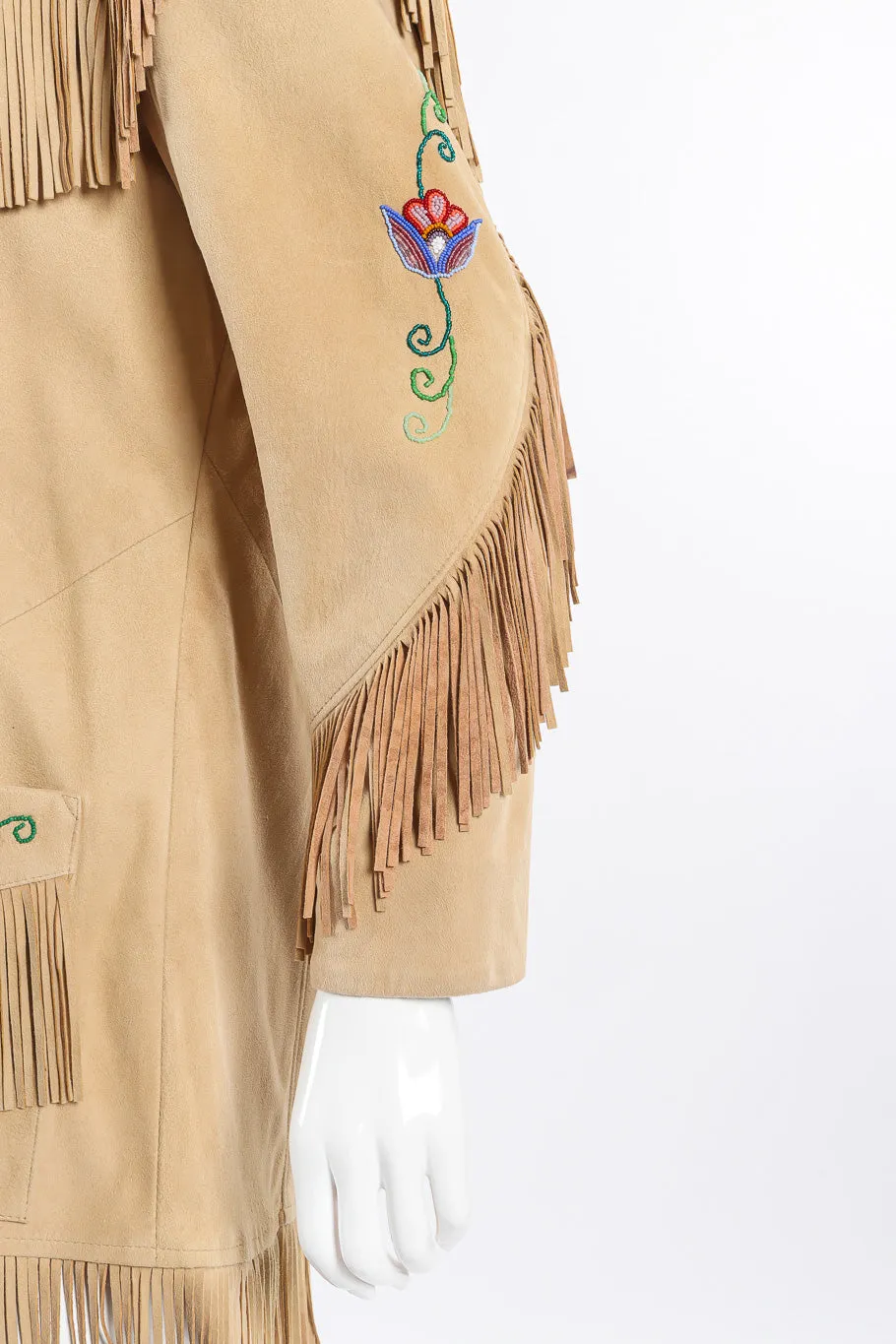 Suede Fringe Flower Jacket