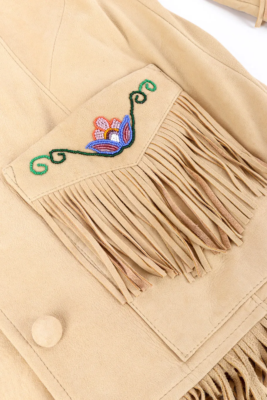 Suede Fringe Flower Jacket