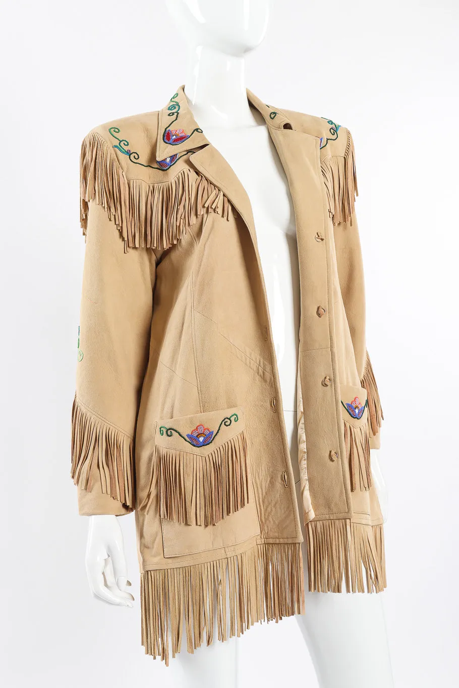 Suede Fringe Flower Jacket