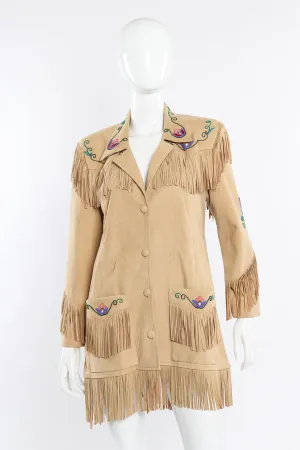 Suede Fringe Flower Jacket